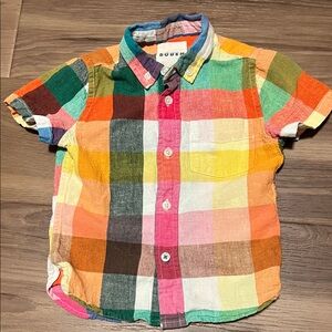 Boden Colorful Checkered Kids Shirt